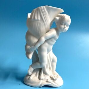Porcelain Bisque figurine vase